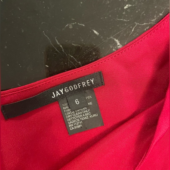 Jay Godfrey One Shoulder Ribbon Dress - Picture 2 of 2